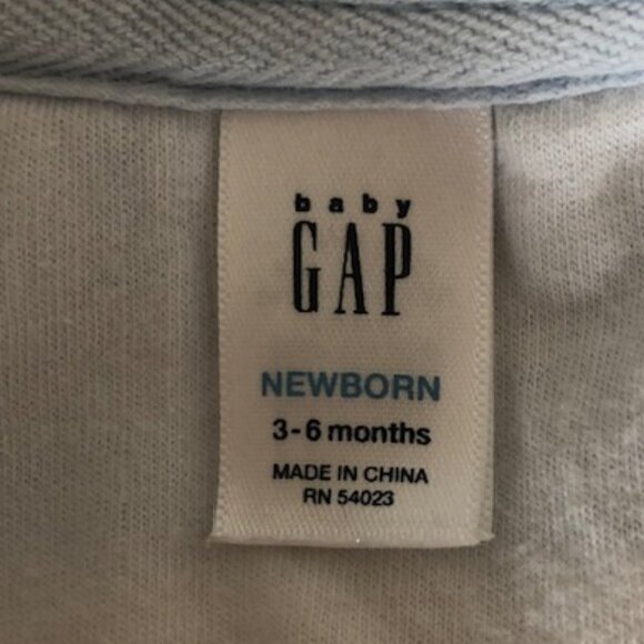 BABY GAP Velour Blue White Stripe Long Sleeve Pocket One Piece 3-6 Mos - Picture 12 of 15